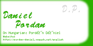 daniel pordan business card